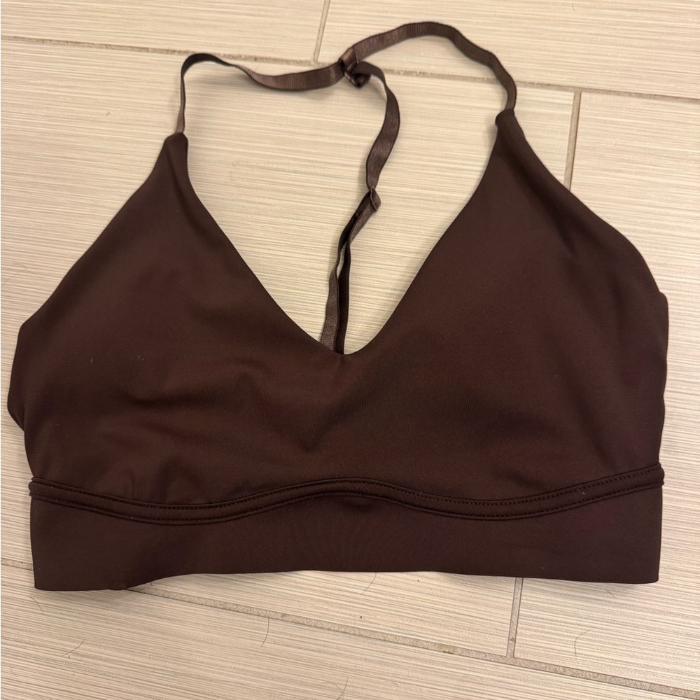 Buffbunny Brown Halter sports bra size